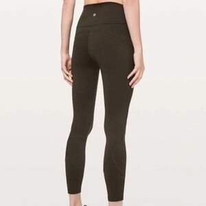 Lululemon In Movement 7/8 Tight *Everlux 25" Dark Olive size 8